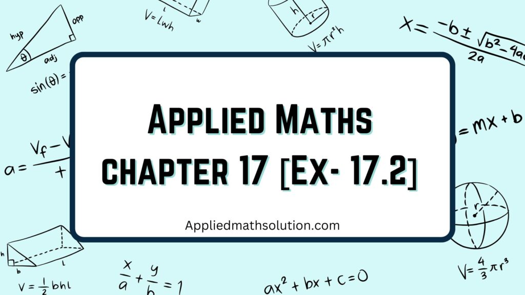 Class 11 Applied Maths chapter 17